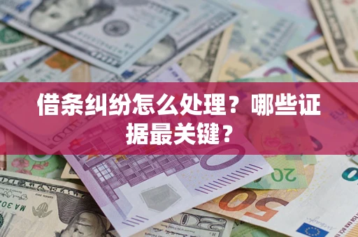 北京借条纠纷怎么处理？哪些证据最关键？