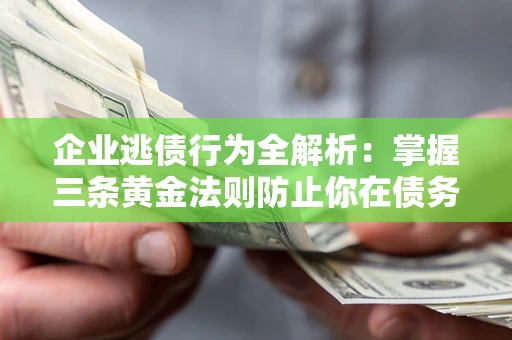 北京企业逃债行为全解析：掌握三条黄金法则防止你在债务乱局中“踩雷”
