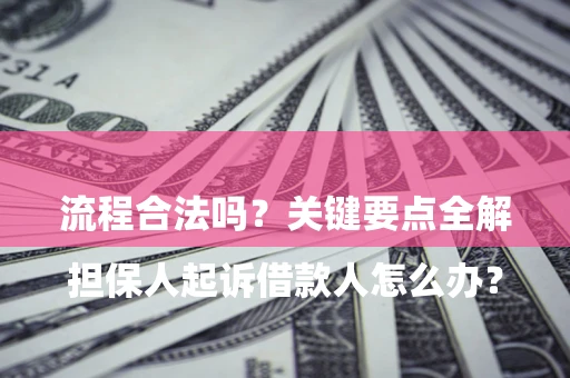 北京

担保人起诉借款人怎么办？流程合法吗？关键要点全解析