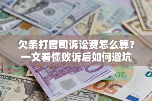 北京欠条打官司诉讼费怎么算？一文看懂败诉后如何避坑