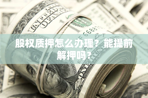 北京股权质押怎么办理？能提前解押吗？
